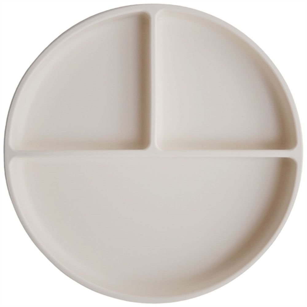 Silikone Tallerken Ivory - Mushie → Luksusbaby.dk