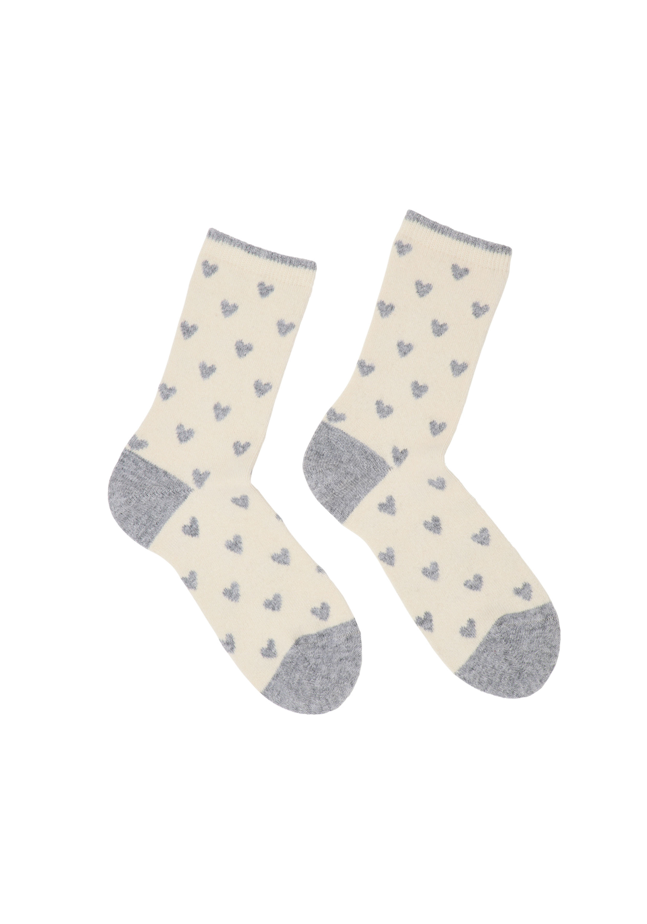 Lanius Socken mit Herzen Off White