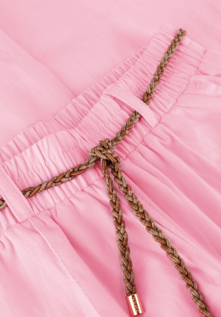 NONO lichtroze nono pantalon sayla twill palazzo pants + braided cord