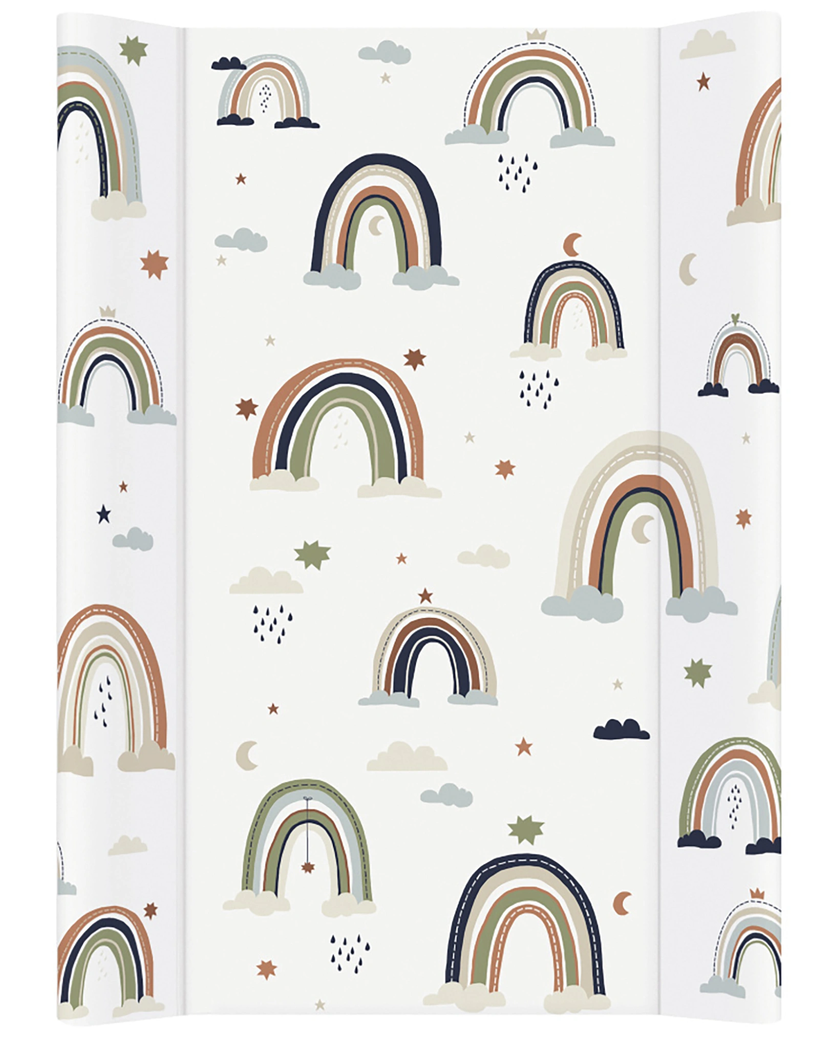 Keilwickelauflage BOHO RAINBOW (70x50) in weiß