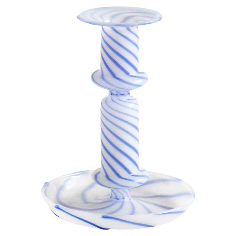 Hay Flare Stripe kandelaar M blauw