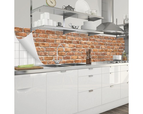 Keukenachterwand mySpotti Splash Splash Brickwall stenen muur 2200 x 600 mm SP-F1-945