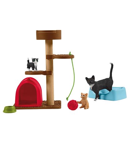 Schleich Farm WoRød - Katteleget?j - H: 12 cm 42501