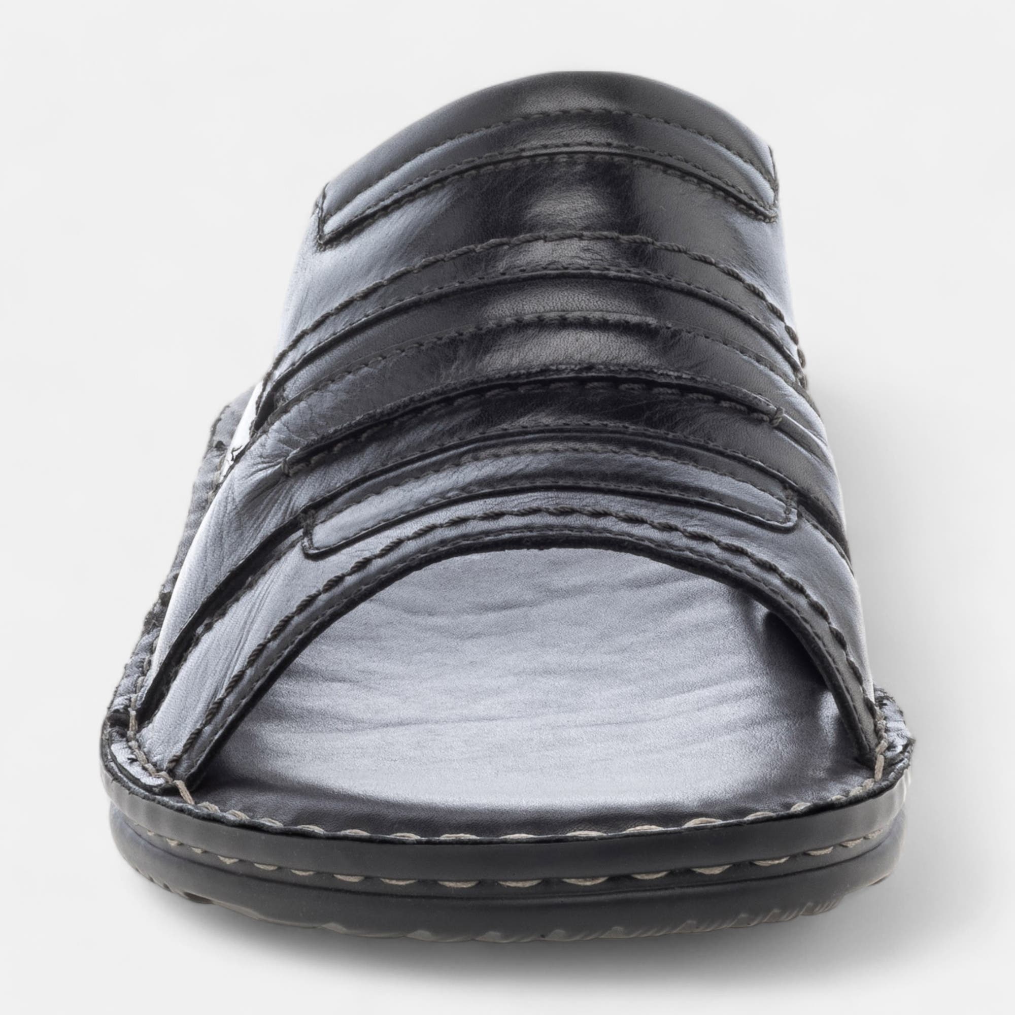 Sandales Homme en cuir noir