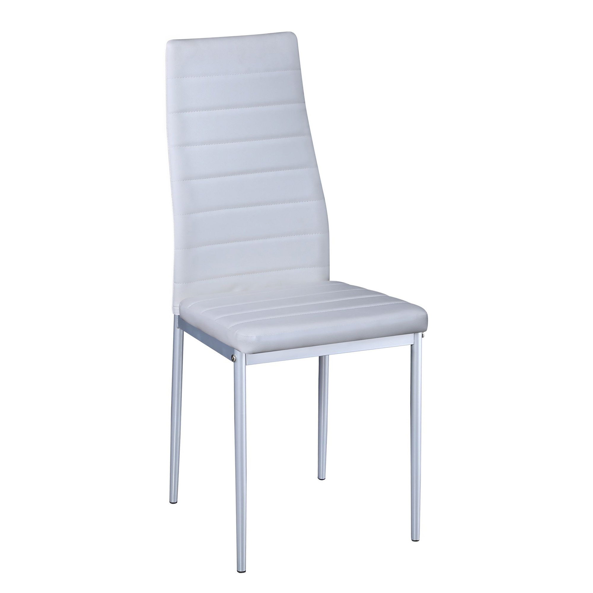 Esszimmerstuhl Leder TIM 6er Set weiss