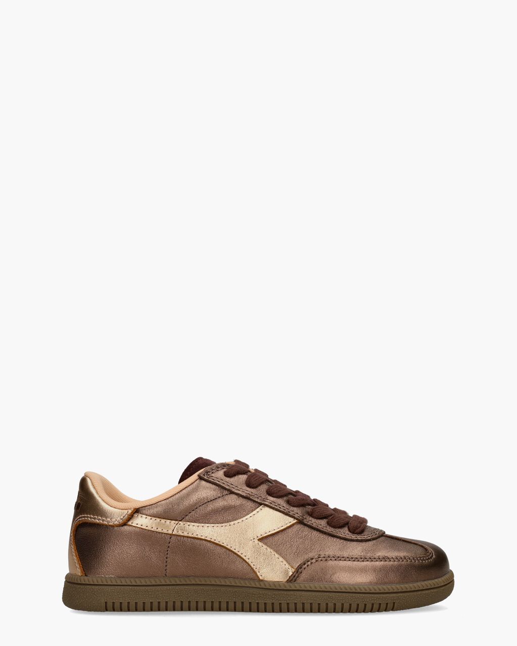 Diadora Sport Trainer Metalized Donkerbruin/Roségoud Damessneakers