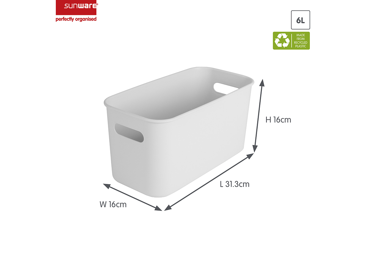 Sunware sigma home set van 3 cube boxen met deksel - white