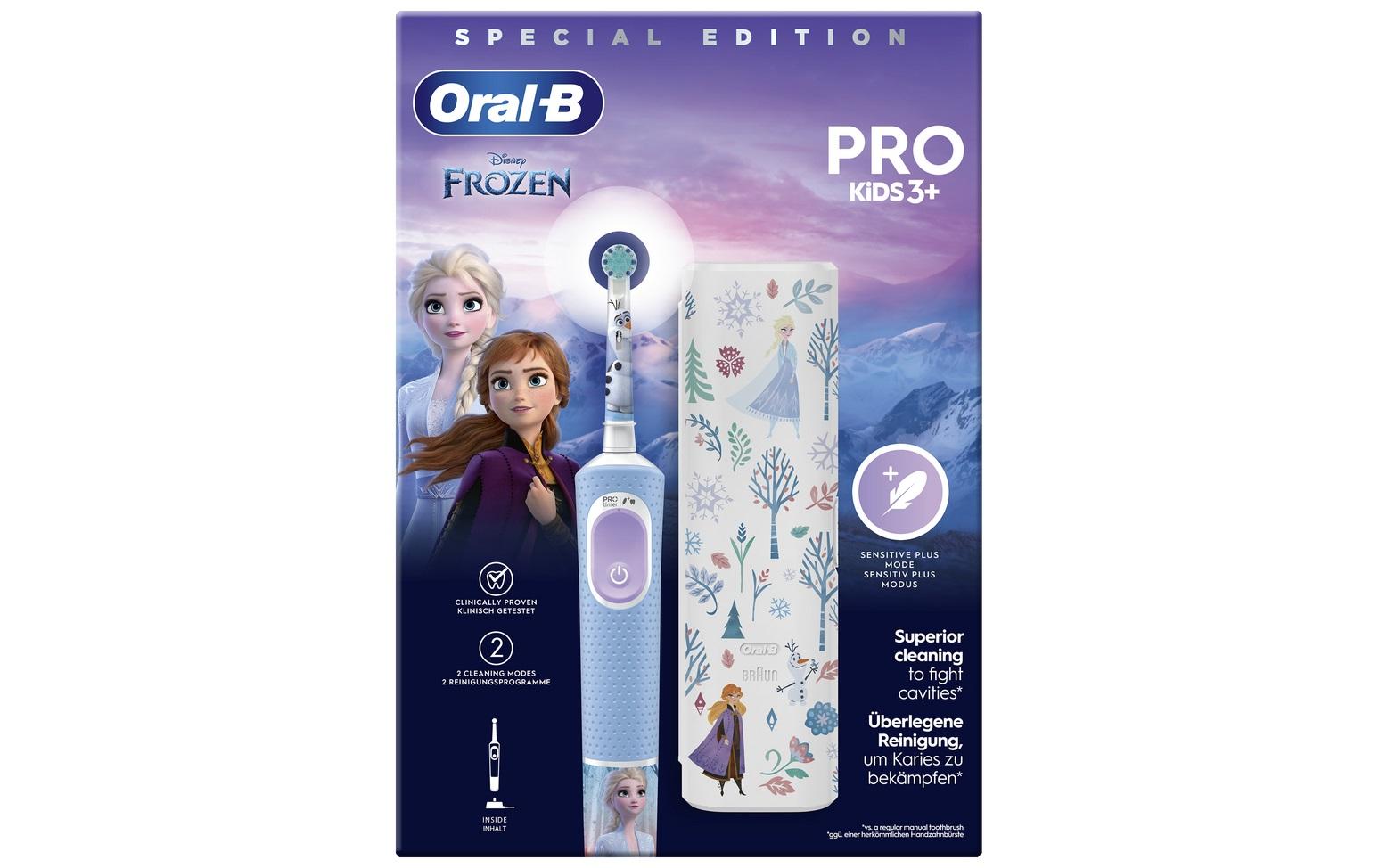 Rotationszahnbürste Vitality Pro 103 Kids FrozenElektrische Zahnbürste mit Reiseetui Disney