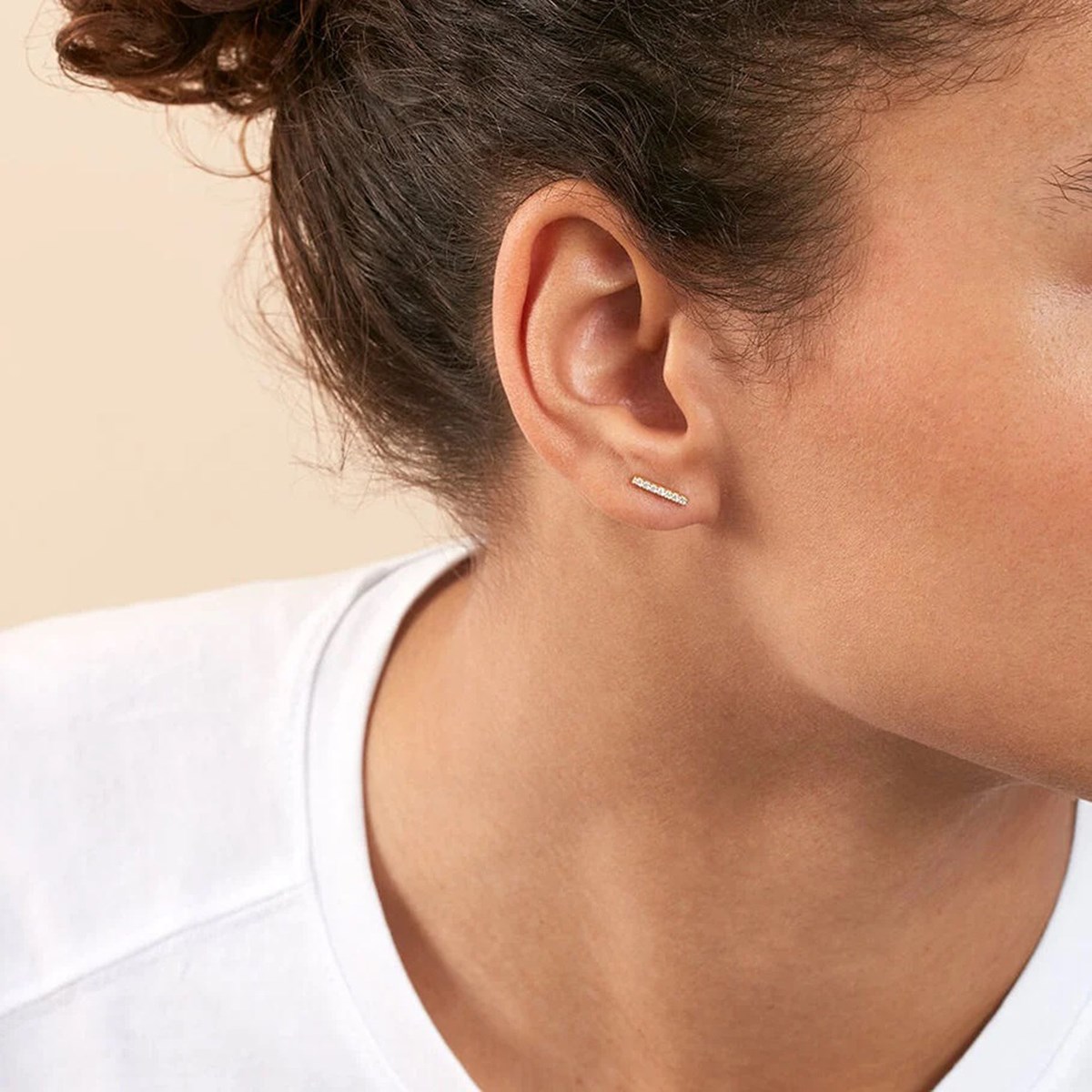 Boucles d'oreilles puces Agatha Barshine dorées