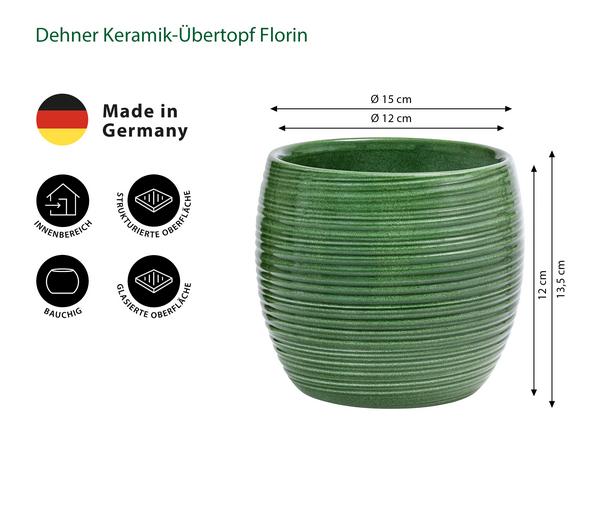Dehner Keramik-Übertopf Florin, bauchig,