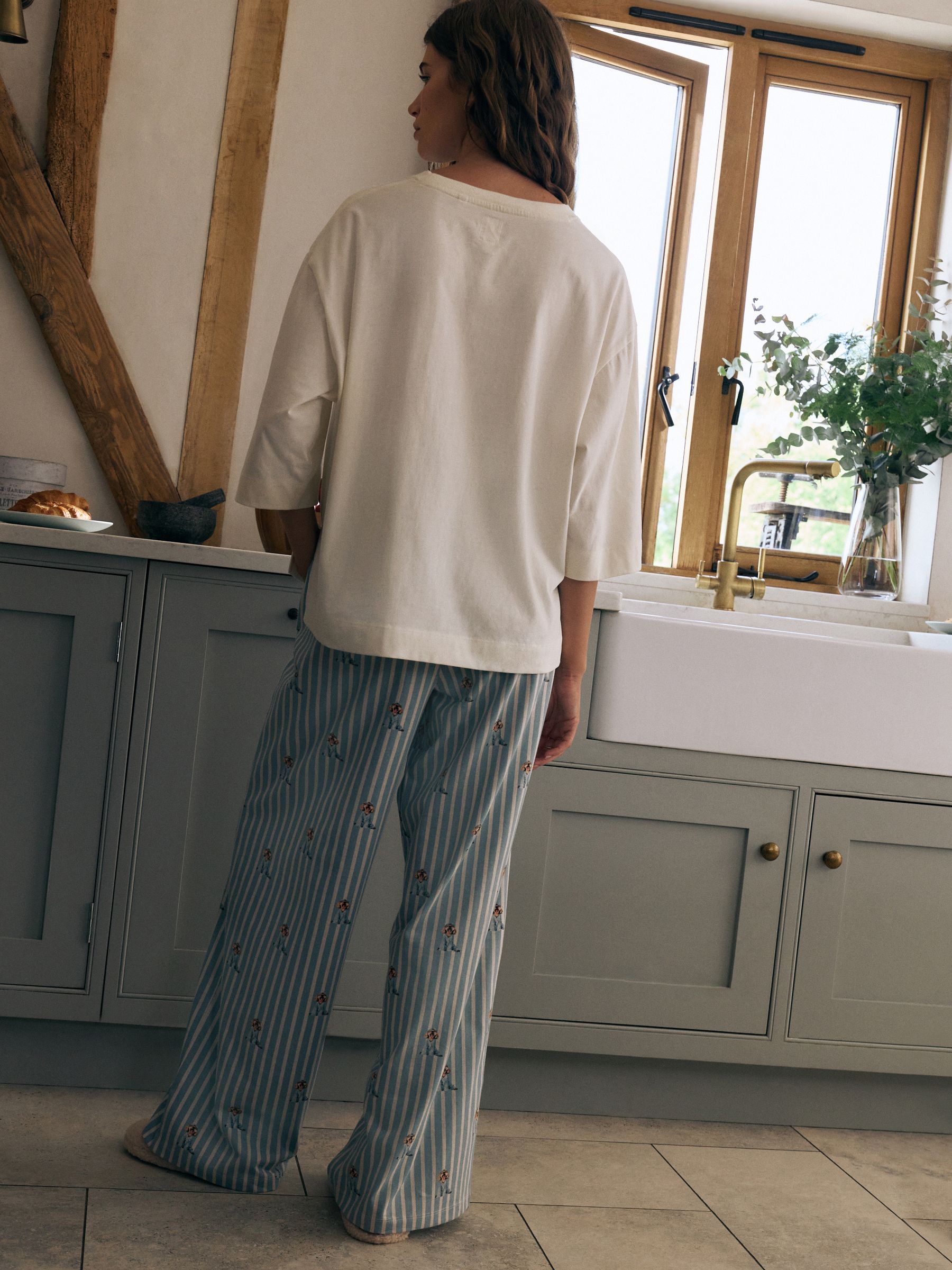 Blue Charlie The Cockapoo - Tricot pyjama met korte mouwen