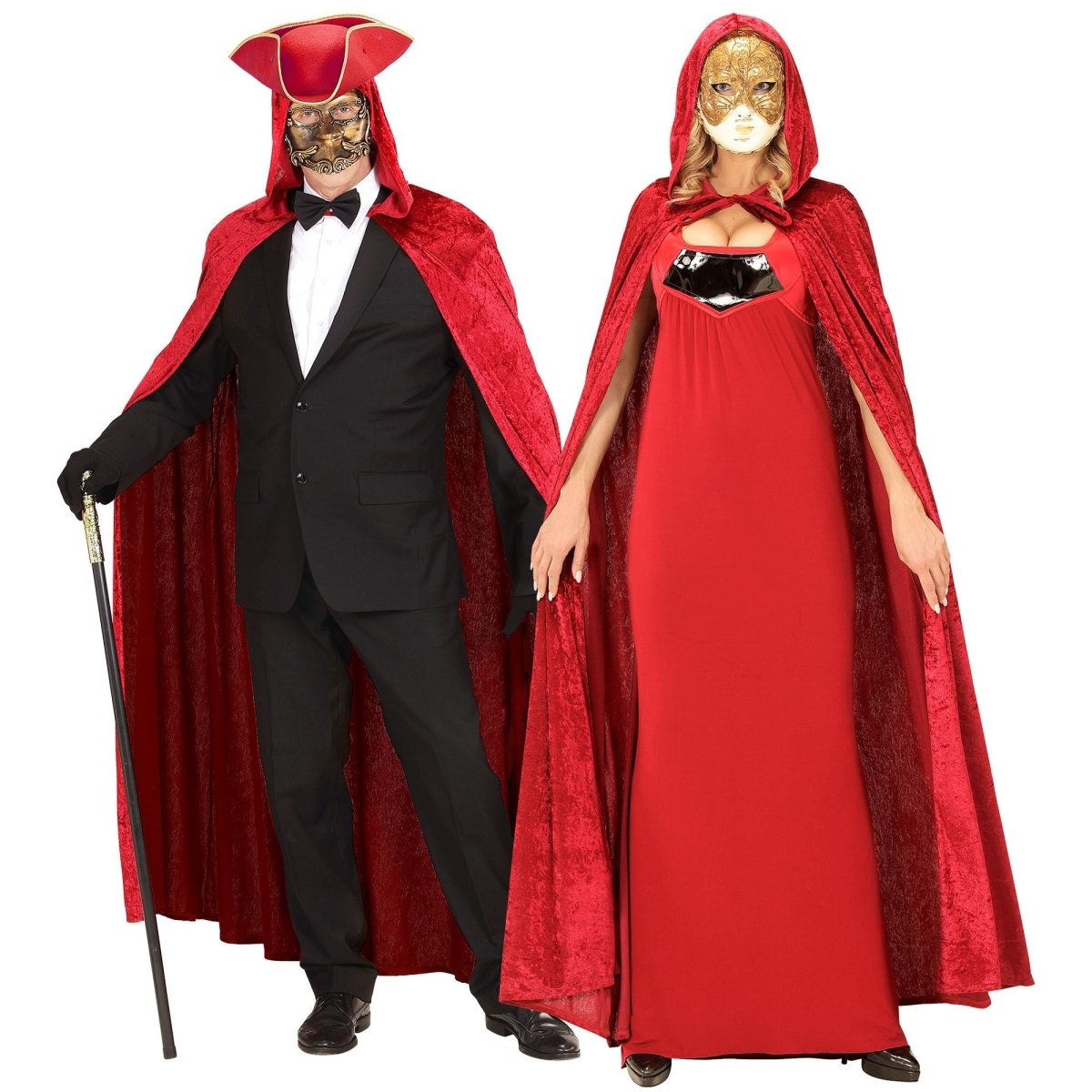 Halloween Cape Rood Fluweel 1,5m