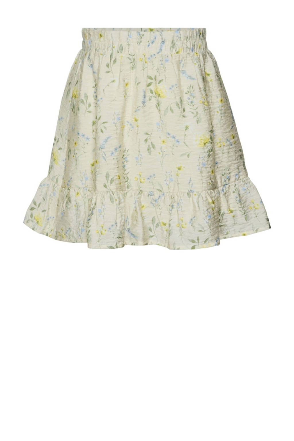 VERO MODA GIRL gebloemde rok VMJOSIE ecru/geel/groen