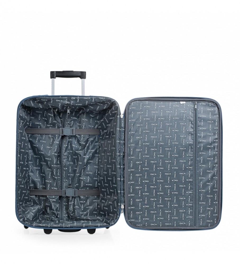 Mala de cabine ITACA com 2 rodas T71950 Azul Jeans - 55 x 39 x 18 cm -