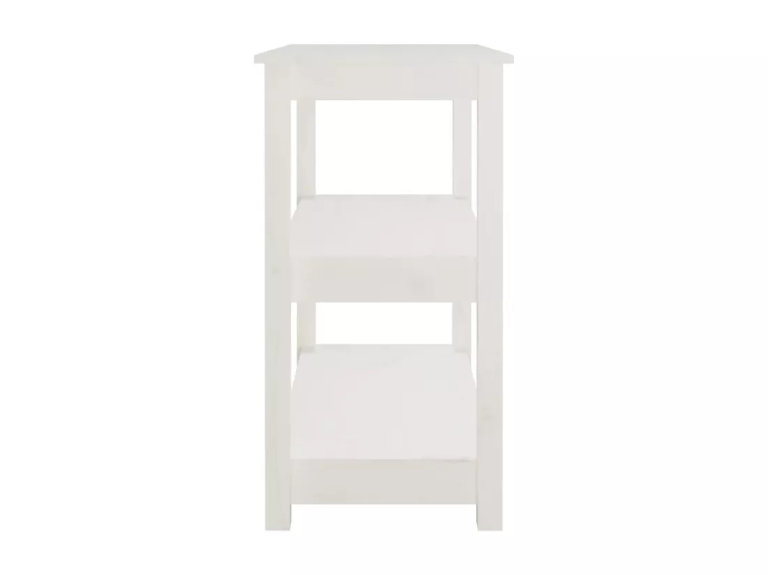 Table console Blanc 80x40x74 cm Bois massif de pin