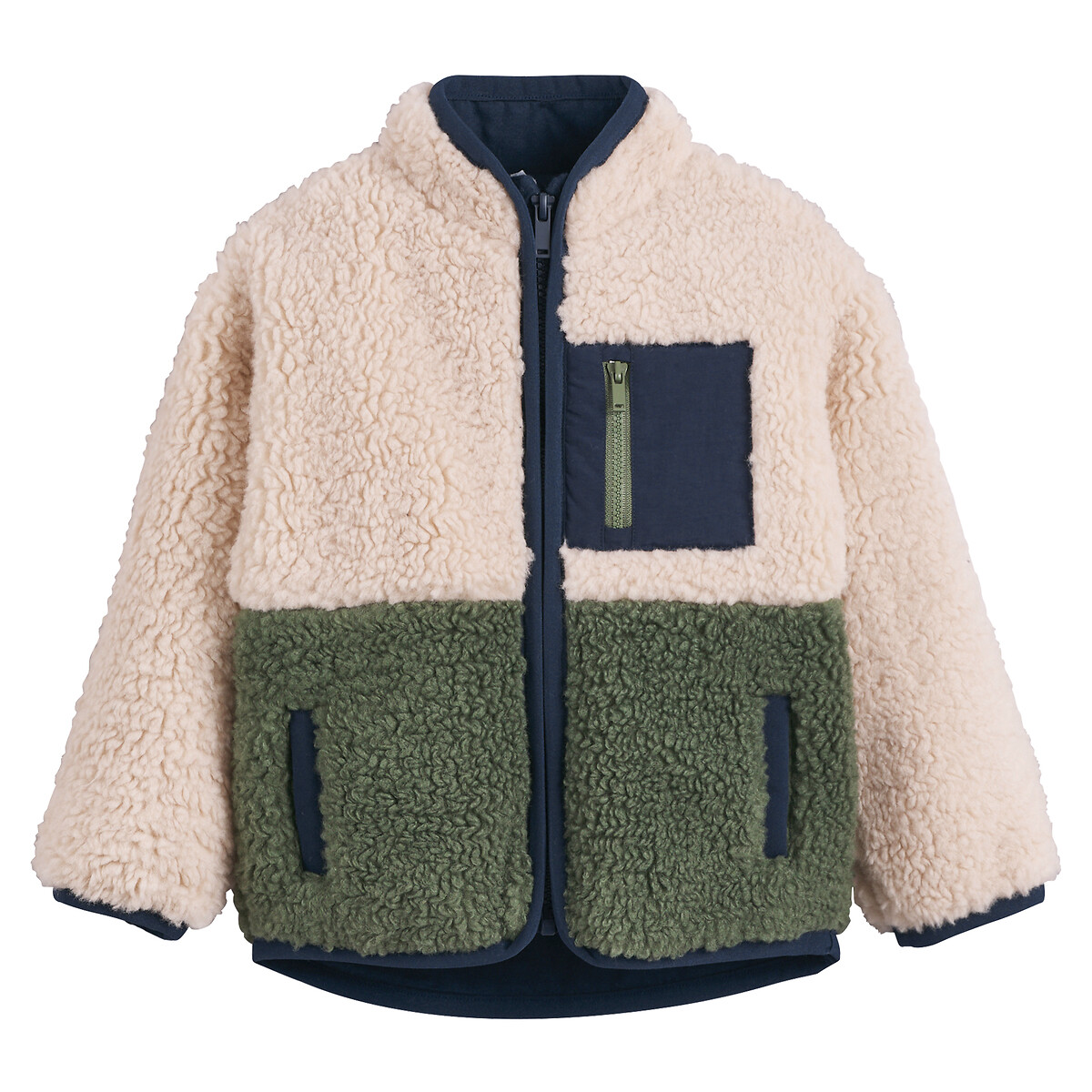 COLEÇÕES LA REDOUTE<br>Cardigã de sherpa com gola alta