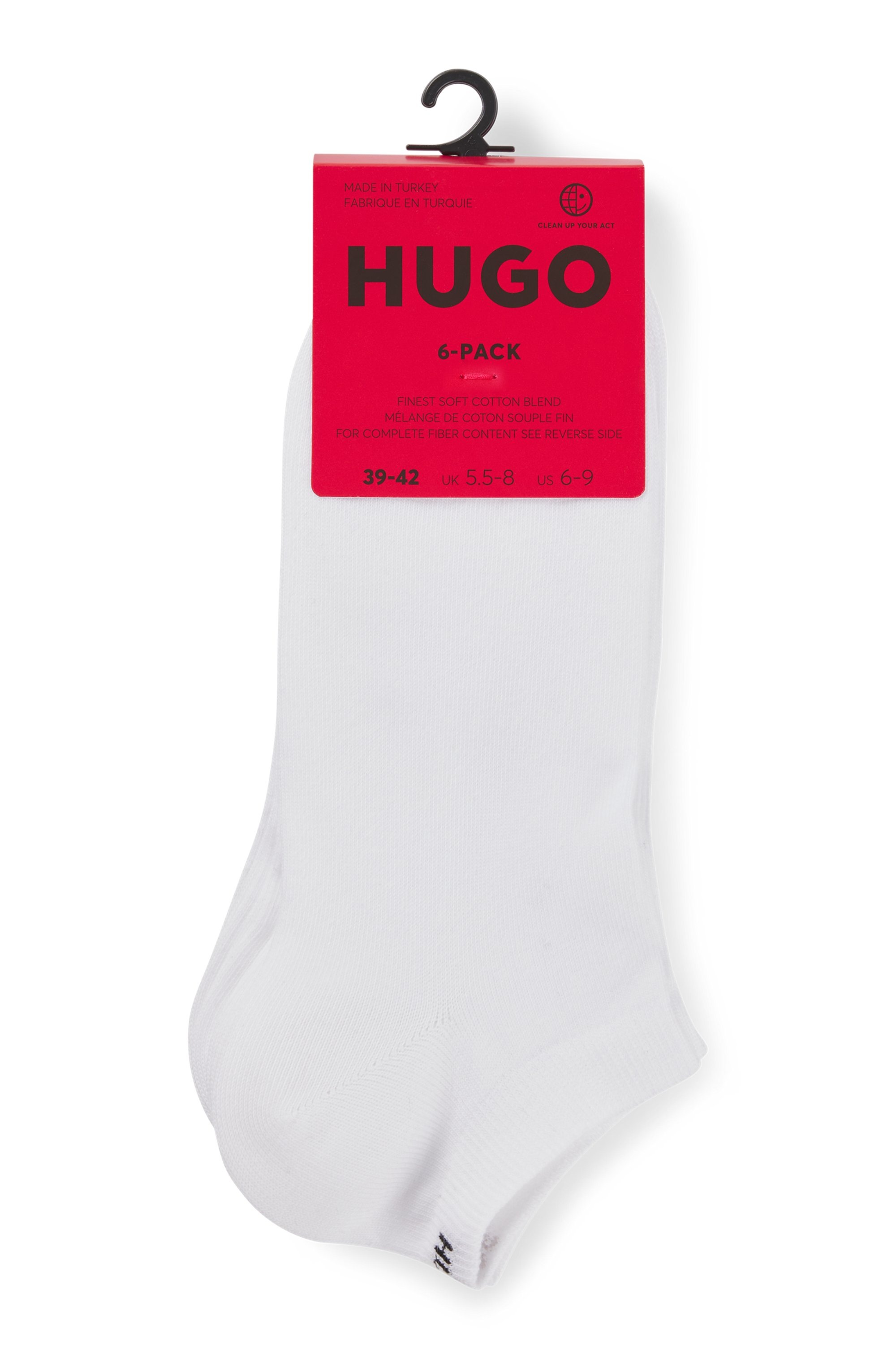 HUGO Underwear Freizeitsocken »6P AS UNI CC 1026« Packung, 6er-Pack, 6 Paar tlg. mit HUGO-Logoschriftzügen