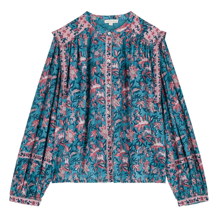 Louise Misha Blouse Jane - Collection Femme | Bleu canard