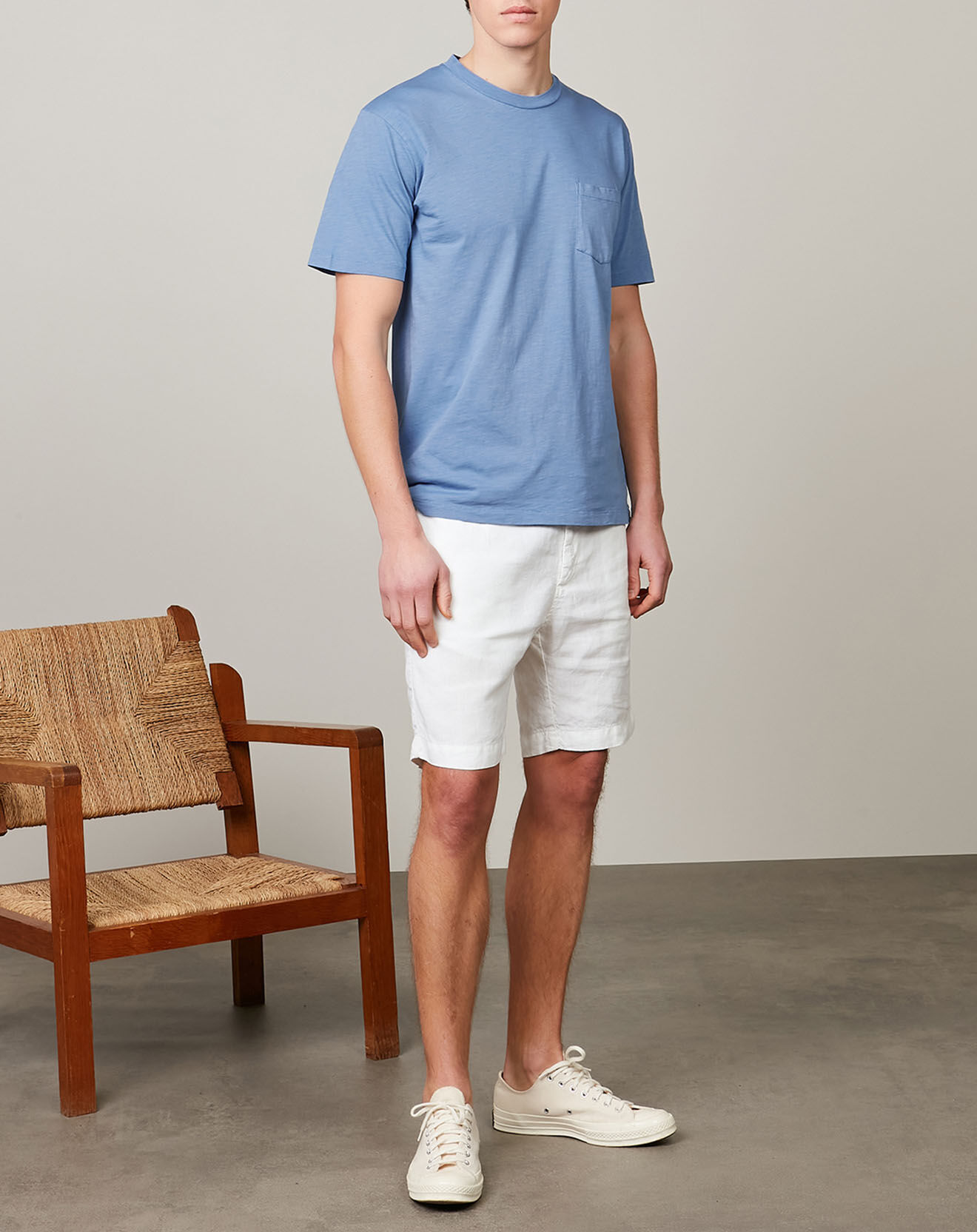 Hartford T-Shirt Pocket Crew chambray