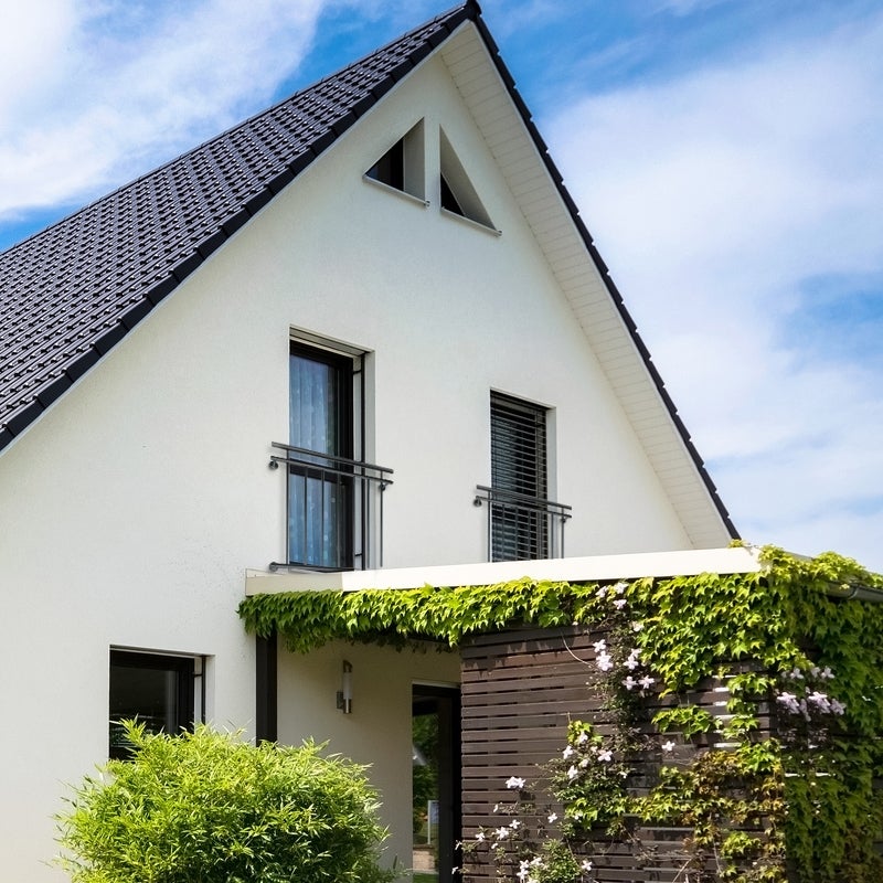 ECD Duitsland Franse balkonleuning 100 x 90 cm | met 7 vulstaven | antraciet | mat en structuur | van gepoedercoat staal | balkonleuning, balkonhek, raamrooster