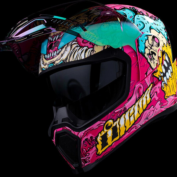 Icon - Casque Airflite MIPS® Snack Attack™ Rose / Beige / Bleu
