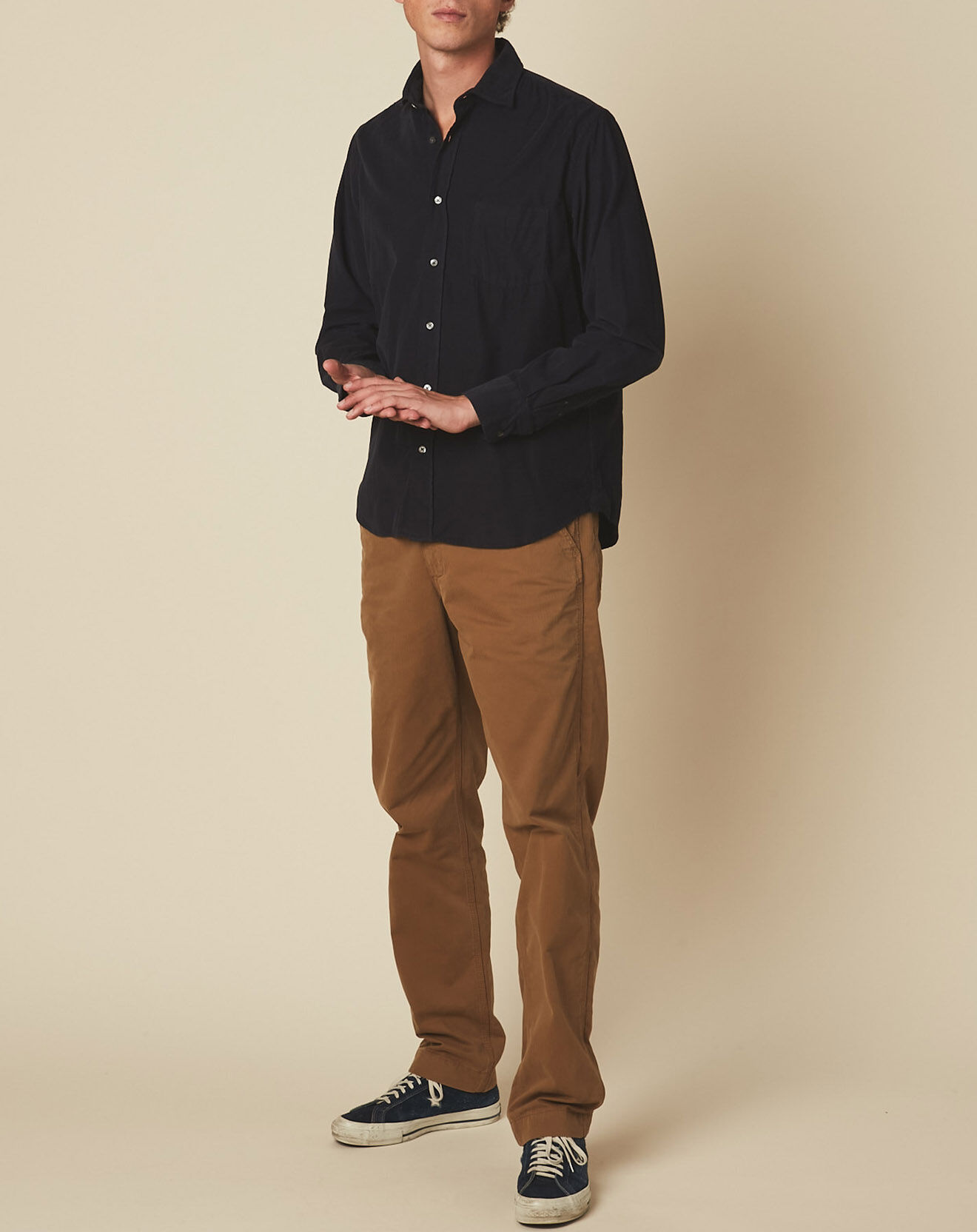 Hartford Chemise regular Paul Pat navy