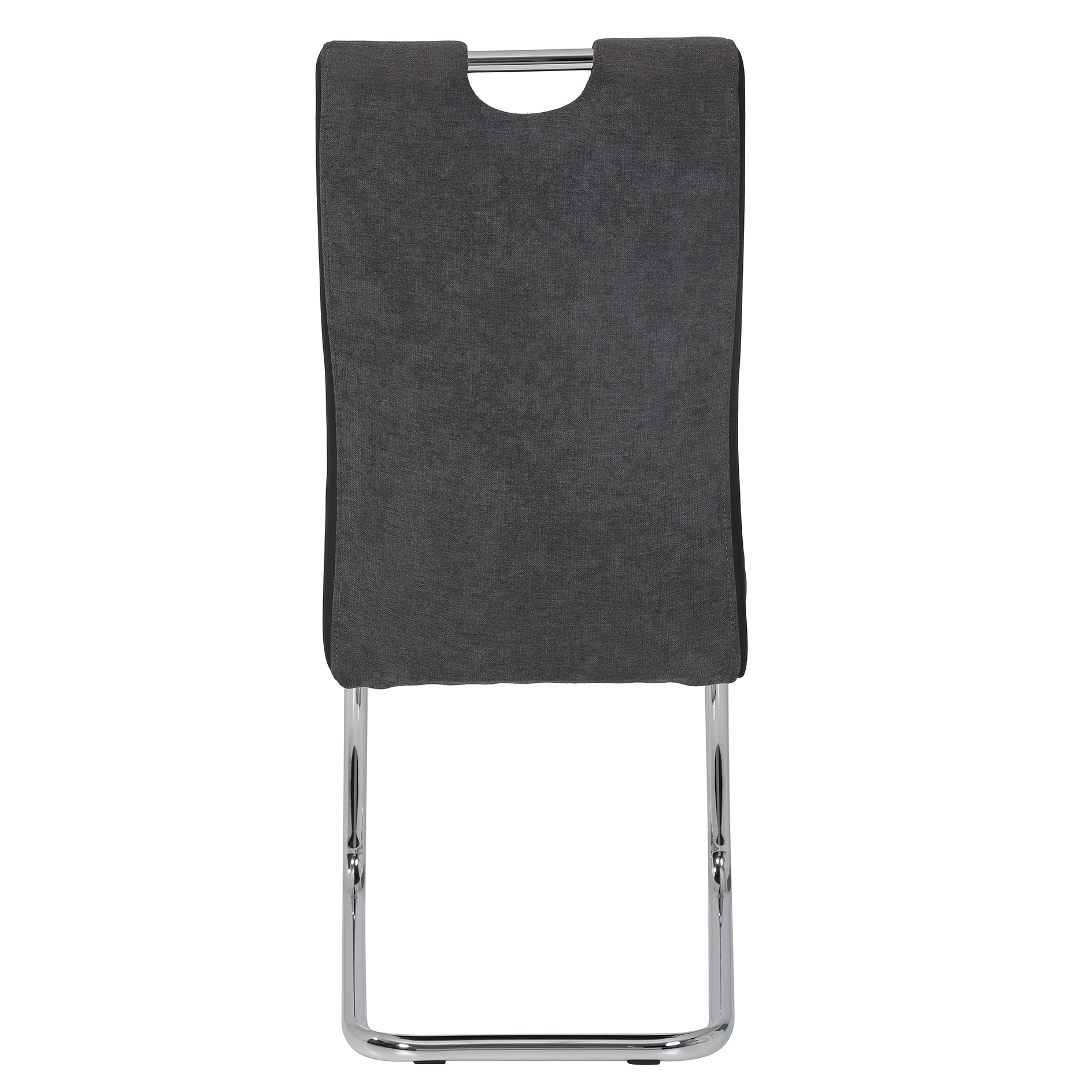 4-teiliges Schwingstuhl-Set - anthrazit-schwarz - Webstoff