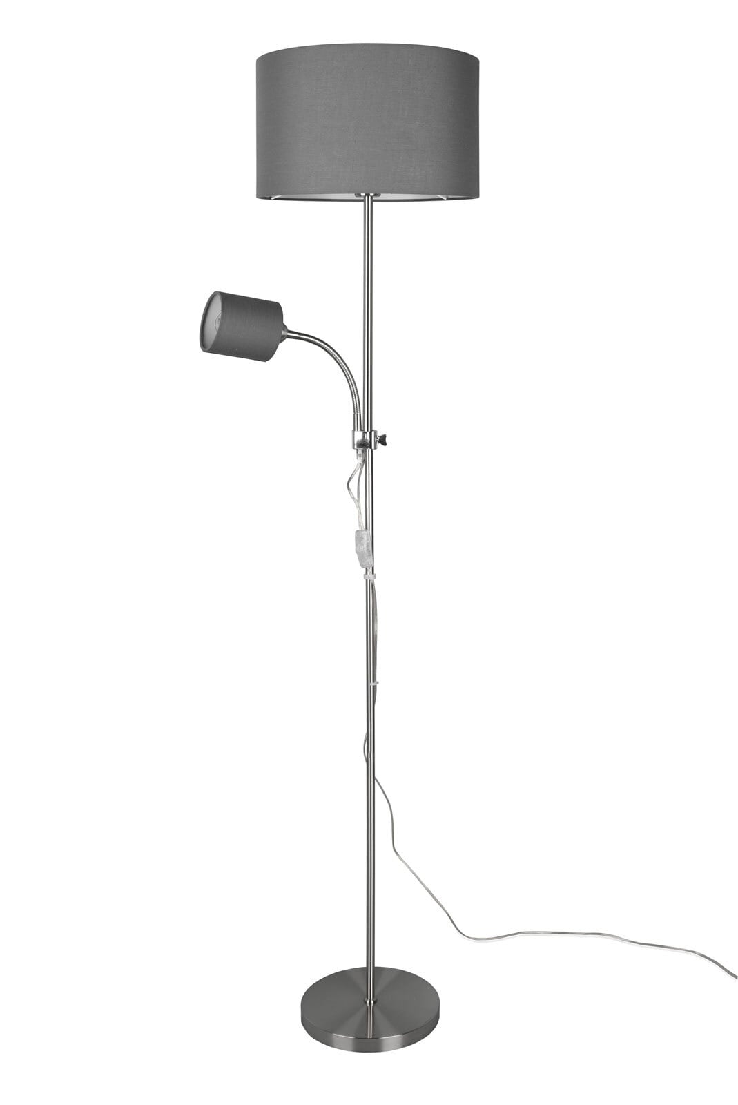 Retrofit Stehlampe OWEN nickelfarbig