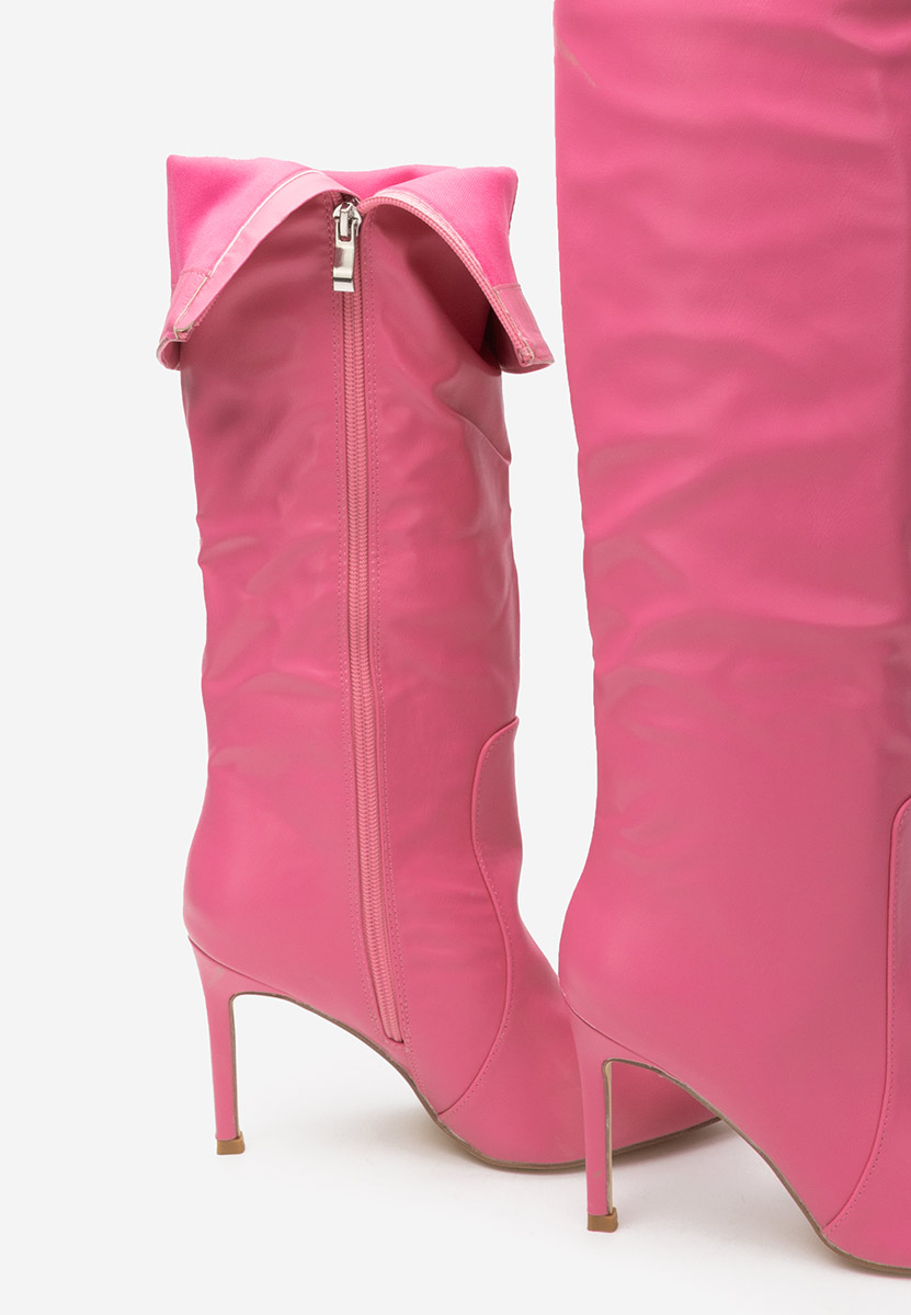 Bottes talons aiguilles roses Monza