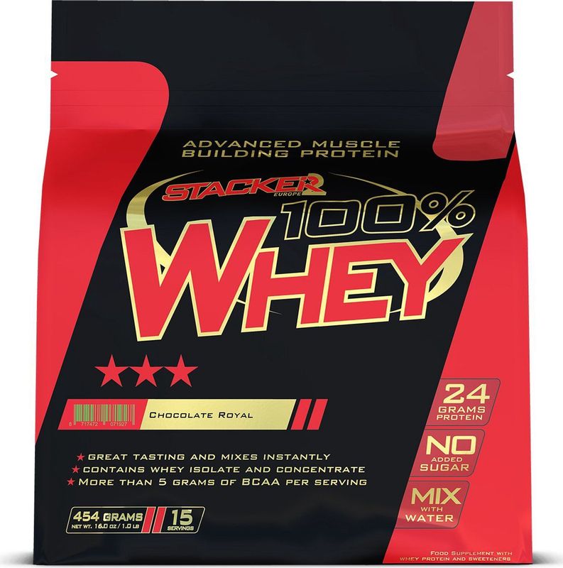 100% Whey - Choco | 454 gram | Stacker2 Europe