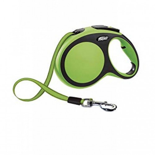 Guia Flexi Comfort Tape para cães, verde
