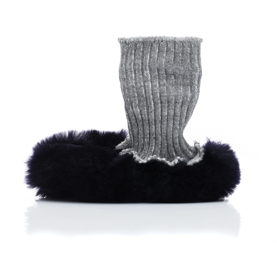 kindsgard Babylammfell Schuhe stovly blau