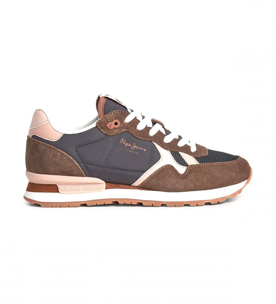 Tênis Pepe Jeans Brit Jump W em couro marrom