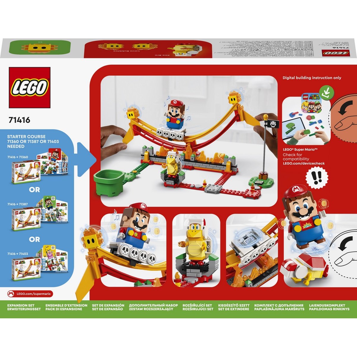 Ensemble d'extension Le manège de la vague de lave Lego Super Mario 71416