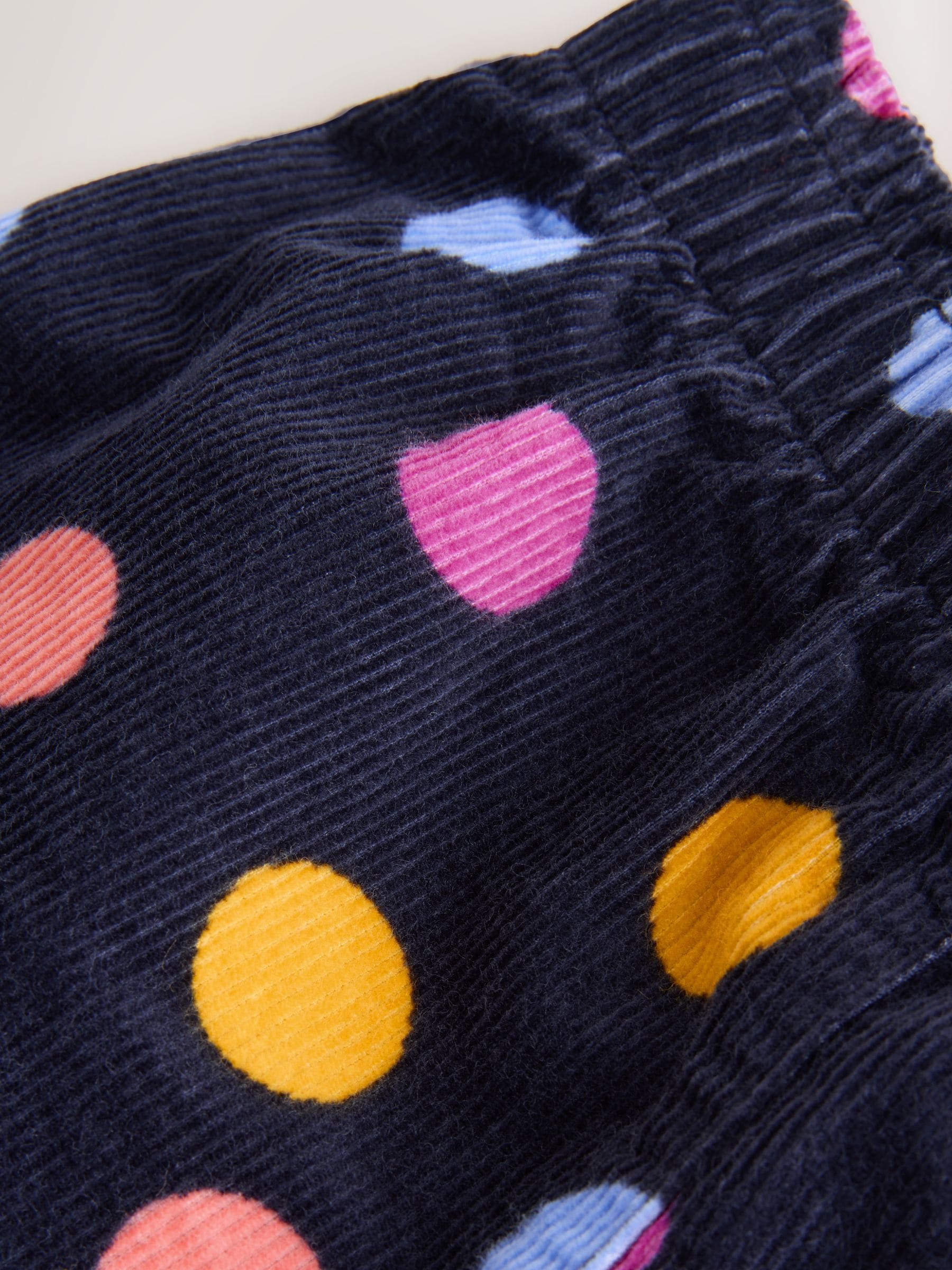 Regenboog - Set van corduroy shorts en Panty's met polka dots (3mnd-7jr)