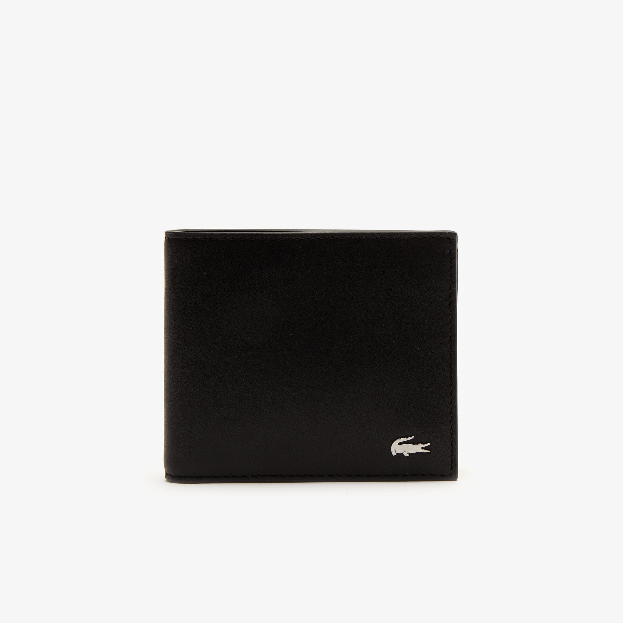Coffret portefeuille et porte-cartes Fitzgerald en cuir uni Portefeuilles - Noir - Lacoste - Homme
