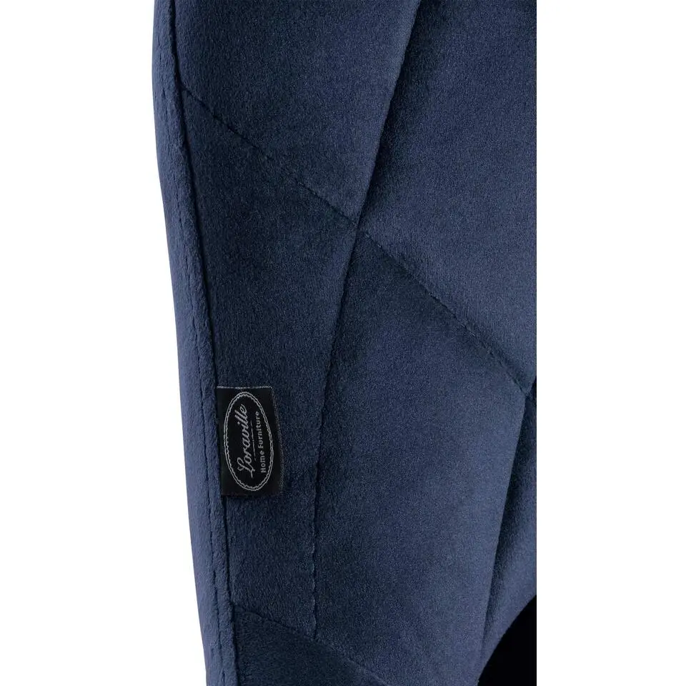CLP Set van 2 Barkruk Lazio zwart Frame - Fluweel - blauw