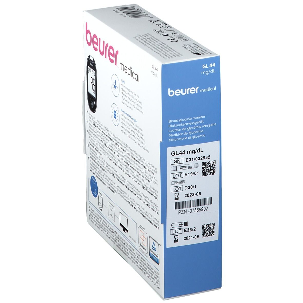 beurer Blutzucker Messgerät GL44 mg/dl