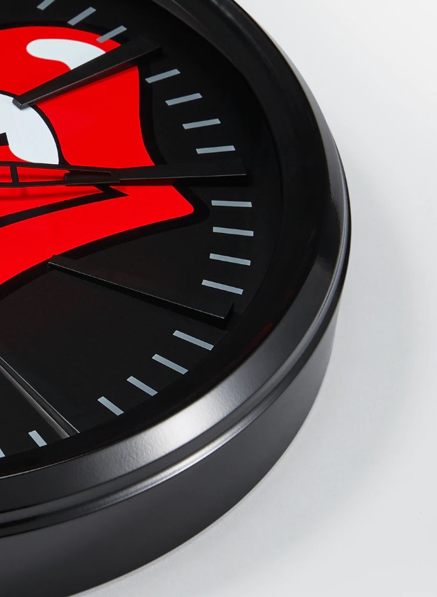 Nixon Sentry Wall Clock Rolling Stones All Black
