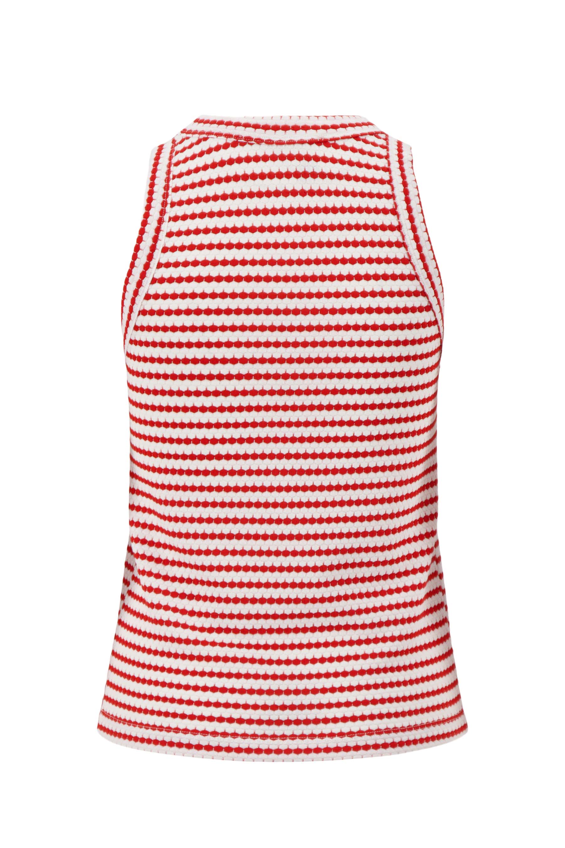 singlet met streep in structuur materiaal
