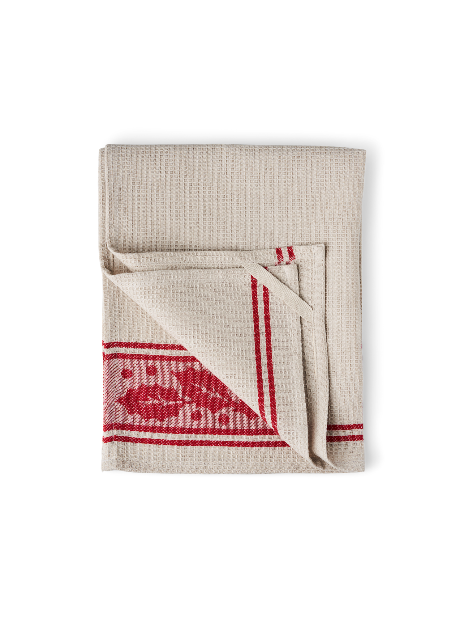 Viskestykke | Bomuld. 70 x 50 cm. | Red, Off White