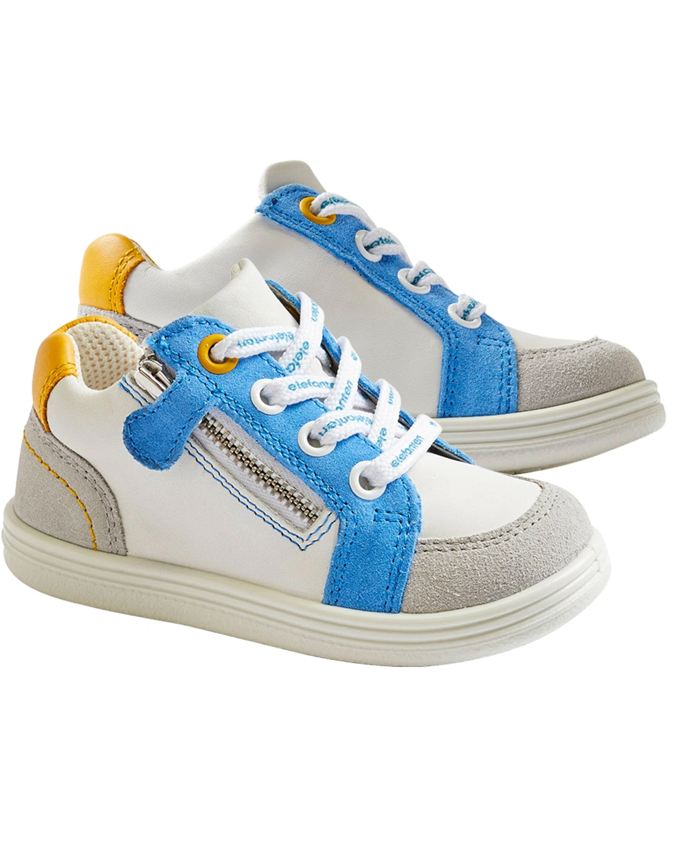 Schnür-Halbschuhe DAZON DAMA in weiß/blau/gelb
