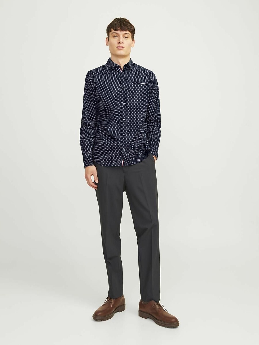 JACK & JONES<br>Camisa slim fit com microestampa