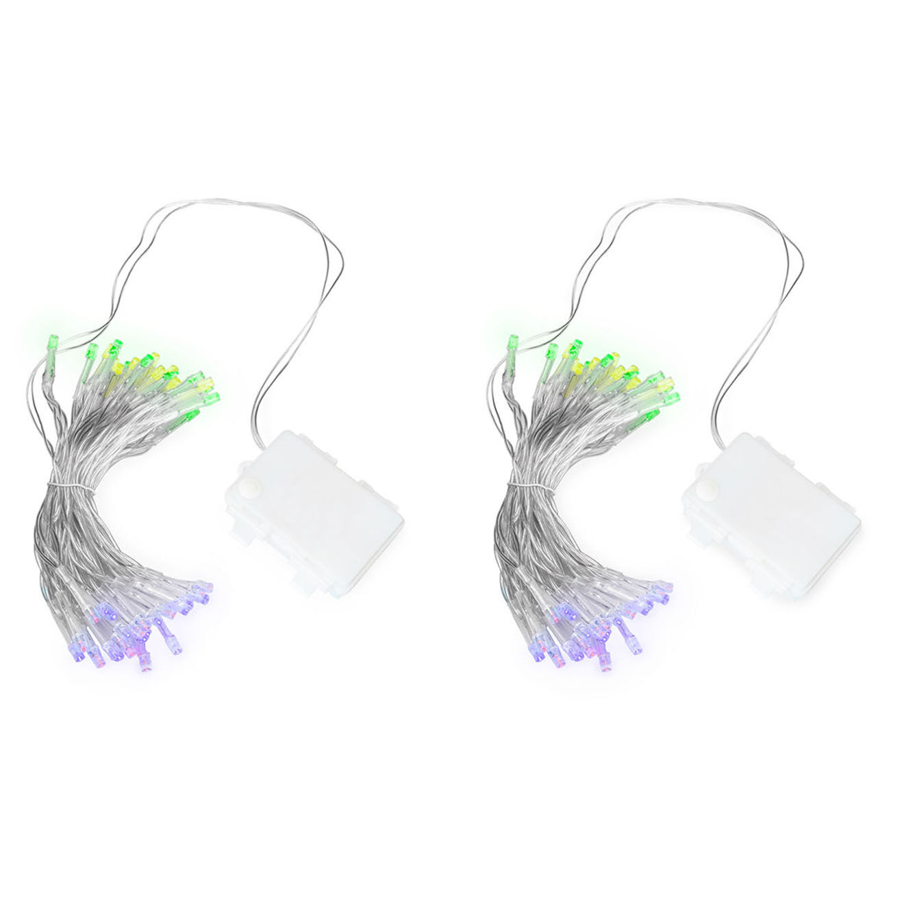 Pratik Garden Guirlande à piles 100 leds multicolore - 10.3m