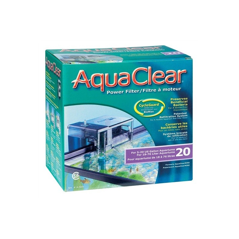 Caixa de filtro de substituição para o aspirador de mochila AquaClear 20.