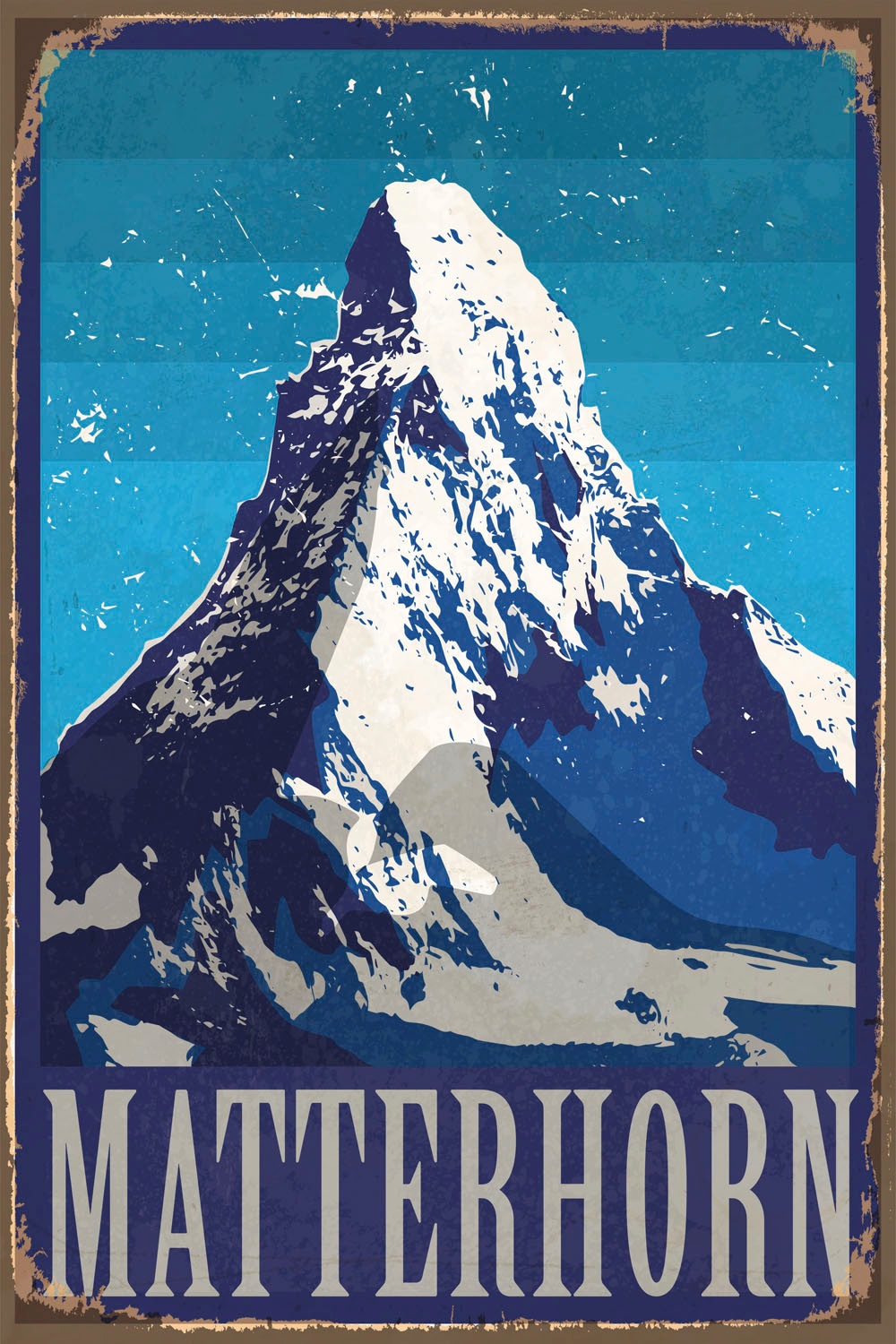 queence Metallbild »Matterhorn« Berge & Alpenbilder 1 Stk. tlg. Stahlschilder