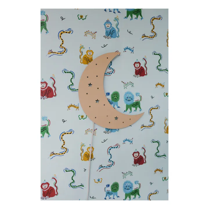 Nofred Papier-peint Monkey Fun - Marie Assénat x Nofred | Bleu ciel