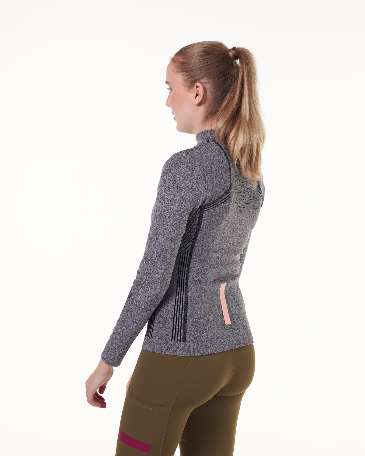 LEVITY Dry Ctrl Seamless LS Grey Melange