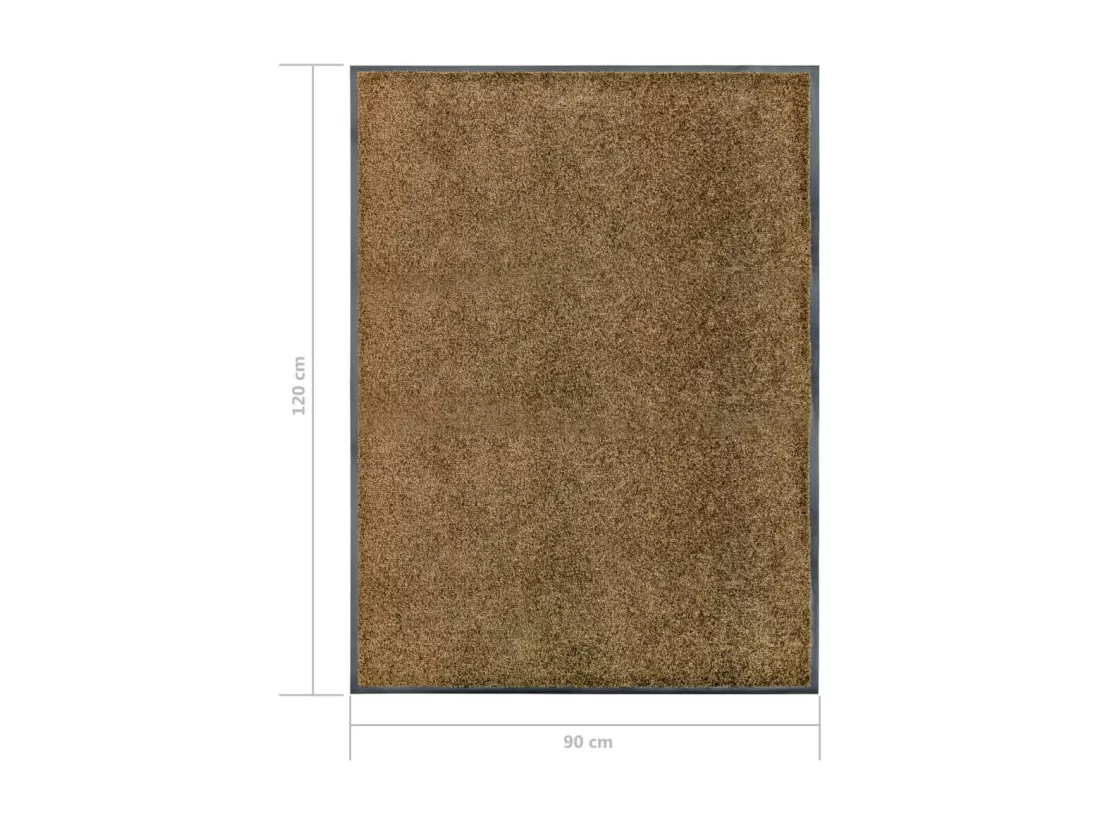 Paillasson lavable Marron 90x120 cm