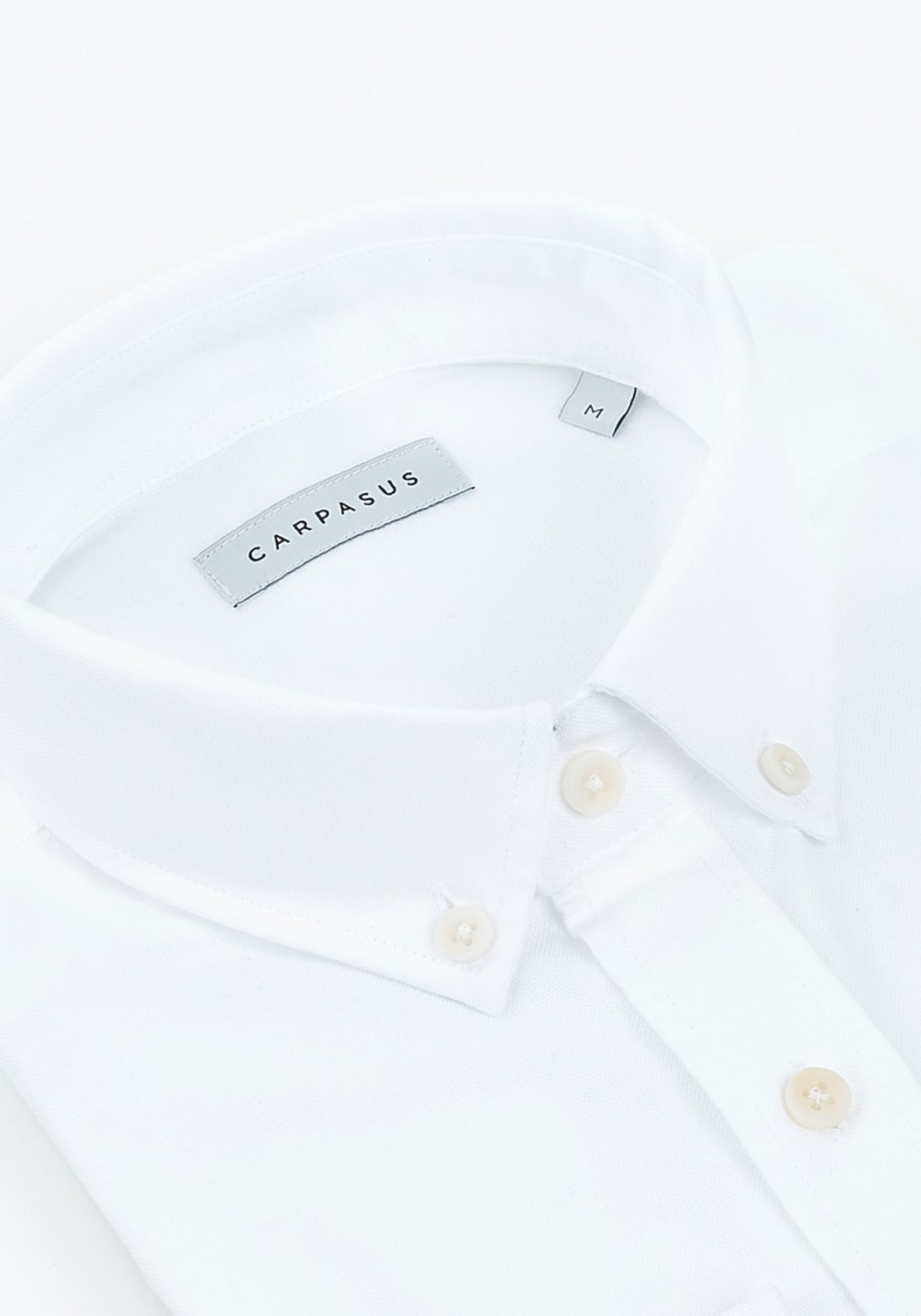 Carpasus Casual Herren-Hemd Oxford White